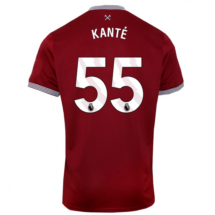 Danxen Kobiety Mohamadou Kanté #55 Burgundowo-Biały Domowa Koszulka 2025/26 Koszulki Klubowe