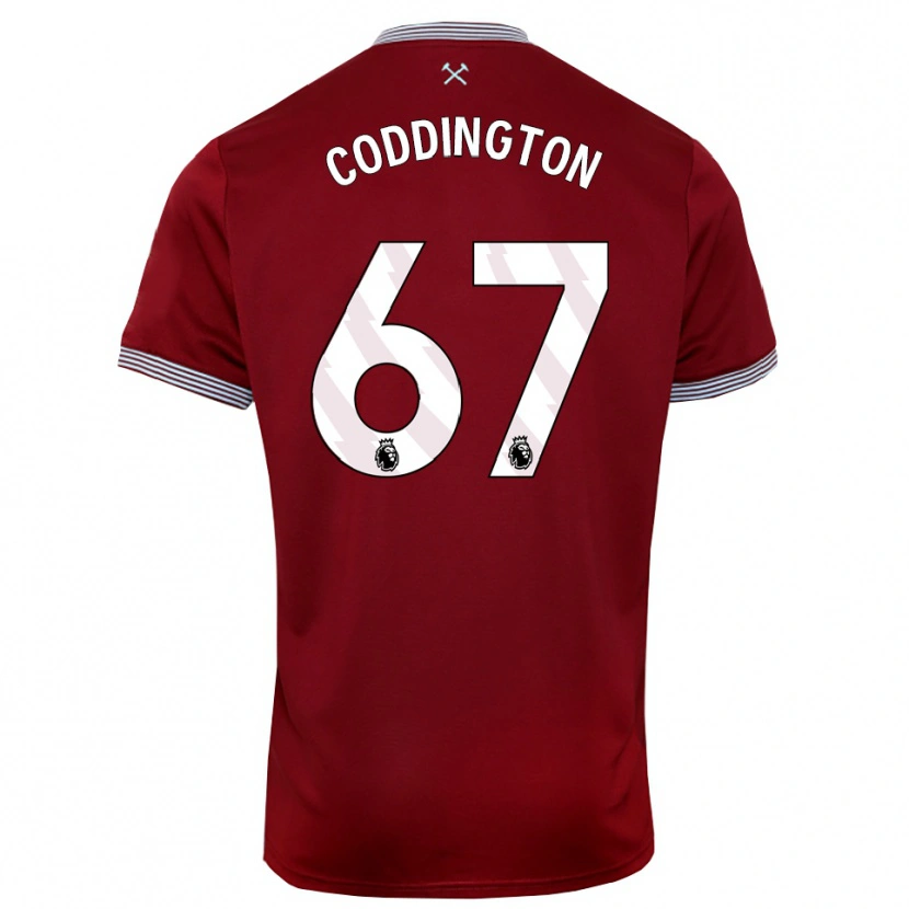 Danxen Kobiety Remy Coddington #67 Burgundowo-Biały Domowa Koszulka 2025/26 Koszulki Klubowe
