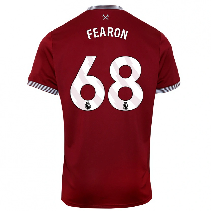 Danxen Kobiety Preston Fearon #68 Burgundowo-Biały Domowa Koszulka 2025/26 Koszulki Klubowe