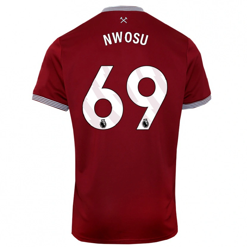 Danxen Kobiety Chinaza Nwosu #69 Burgundowo-Biały Domowa Koszulka 2025/26 Koszulki Klubowe