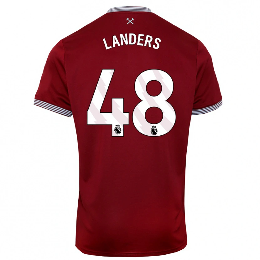 Danxen Kobiety Josh Landers #48 Burgundowo-Biały Domowa Koszulka 2025/26 Koszulki Klubowe