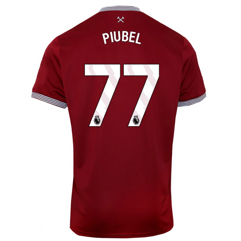 Danxen Kobiety Seraina Piubel #77 Burgundowo-Biały Domowa Koszulka 2025/26 Koszulki Klubowe