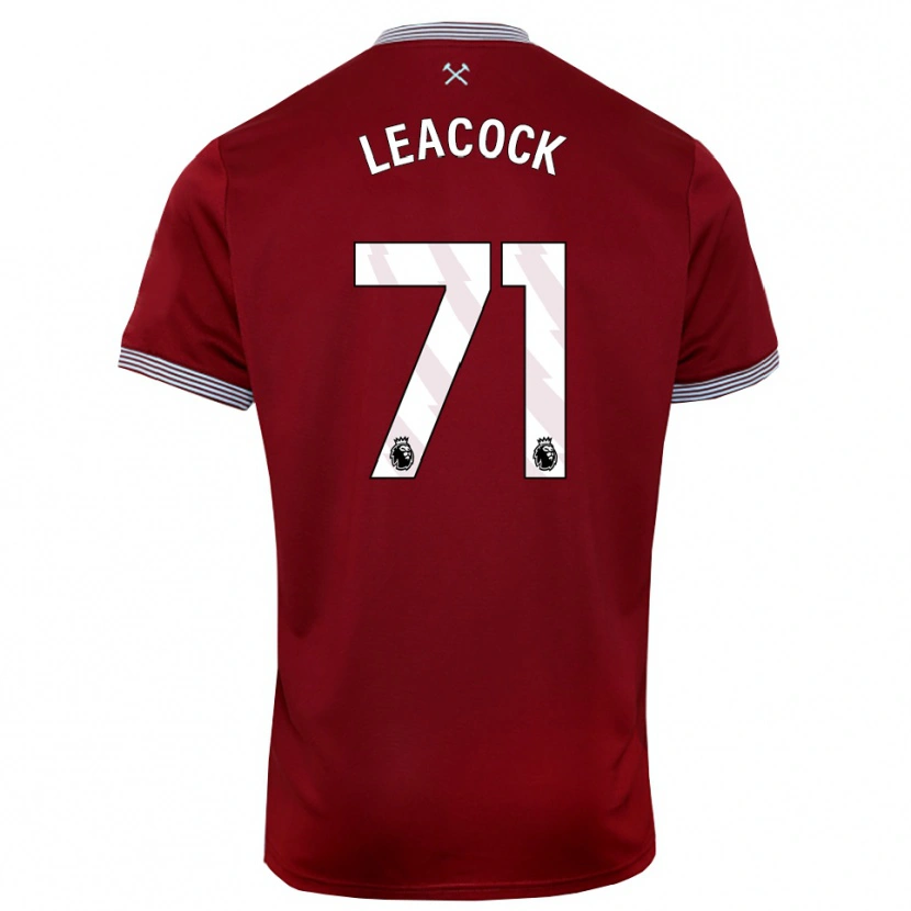 Danxen Kobiety Callum Leacock #71 Burgundowo-Biały Domowa Koszulka 2025/26 Koszulki Klubowe