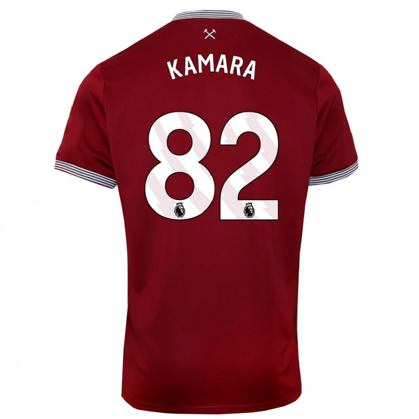 Danxen Kobiety Aaron Kamara #82 Burgundowo-Biały Domowa Koszulka 2025/26 Koszulki Klubowe