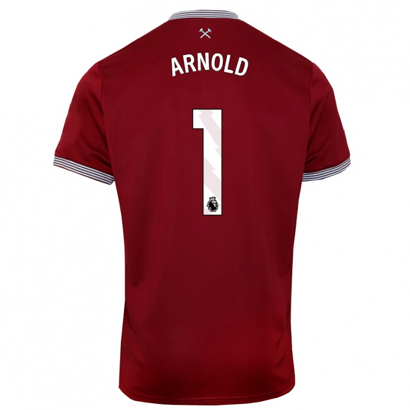 Danxen Kobiety Mackenzie Arnold #1 Burgundowo-Biały Domowa Koszulka 2025/26 Koszulki Klubowe