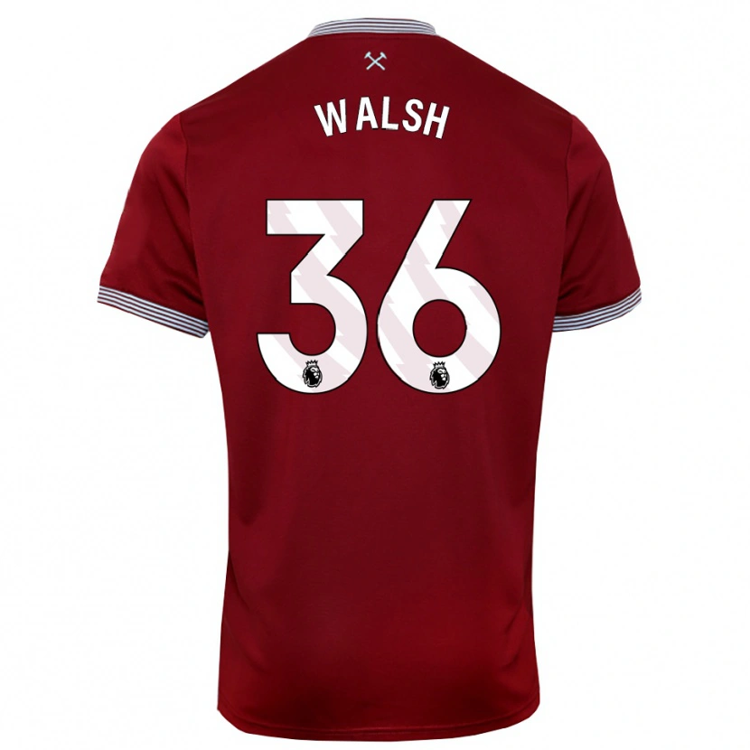 Danxen Kobiety Soraya Walsh #36 Burgundowo-Biały Domowa Koszulka 2025/26 Koszulki Klubowe
