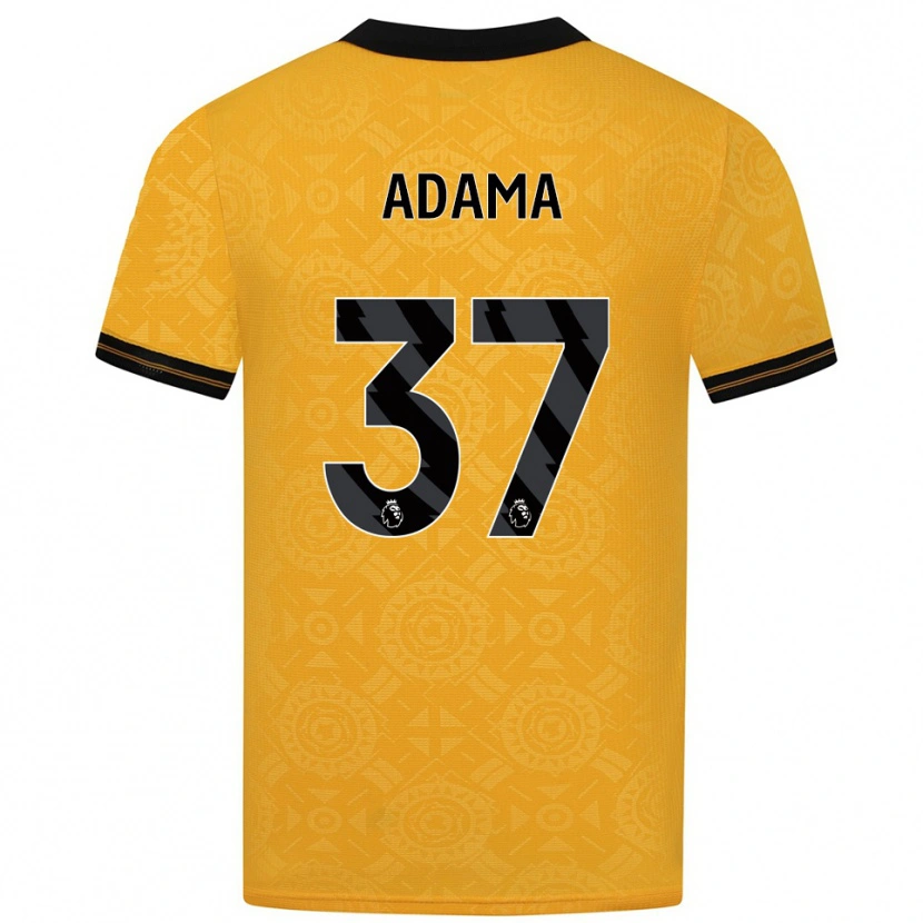 Danxen Kobiety Adama Traore #37 Żółto-Czarny Domowa Koszulka 2025/26 Koszulki Klubowe