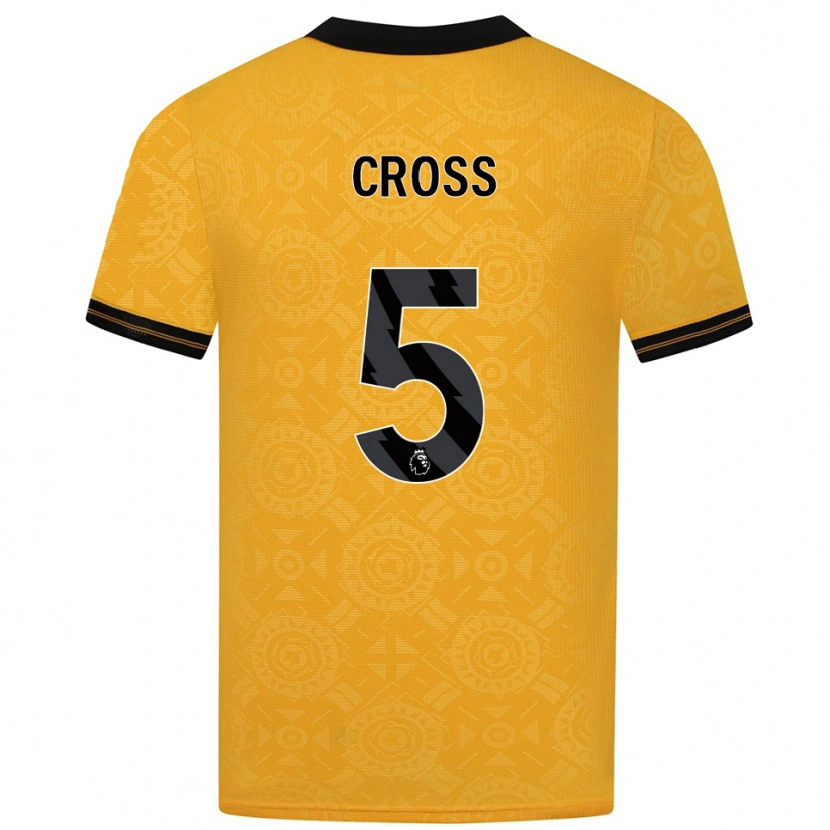 Danxen Kobiety Emma Cross #5 Żółto-Czarny Domowa Koszulka 2025/26 Koszulki Klubowe