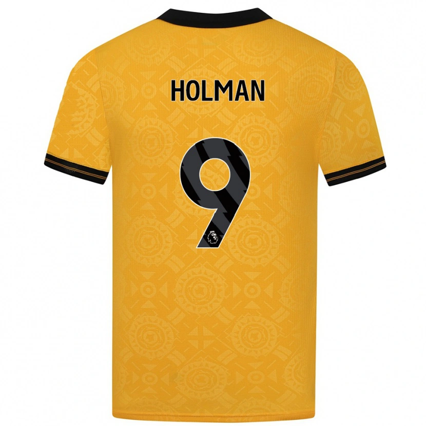 Danxen Kobiety Fletcher Holman #9 Żółto-Czarny Domowa Koszulka 2025/26 Koszulki Klubowe