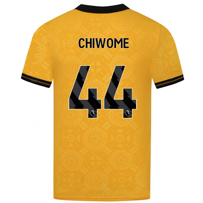 Danxen Kobiety Leon Chiwome #44 Żółto-Czarny Domowa Koszulka 2025/26 Koszulki Klubowe