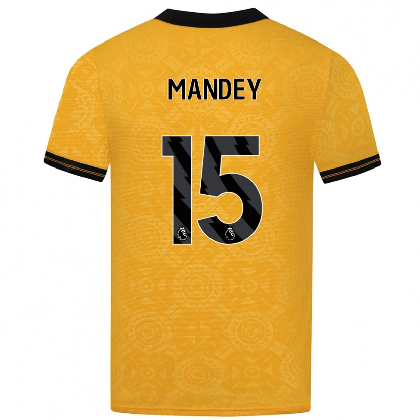 Danxen Kobiety Ziyad Mandey #15 Żółto-Czarny Domowa Koszulka 2025/26 Koszulki Klubowe