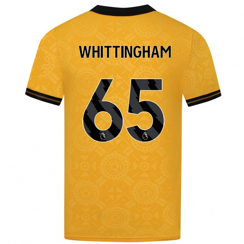 Danxen Kobiety Matthew Whittingham #65 Żółto-Czarny Domowa Koszulka 2025/26 Koszulki Klubowe