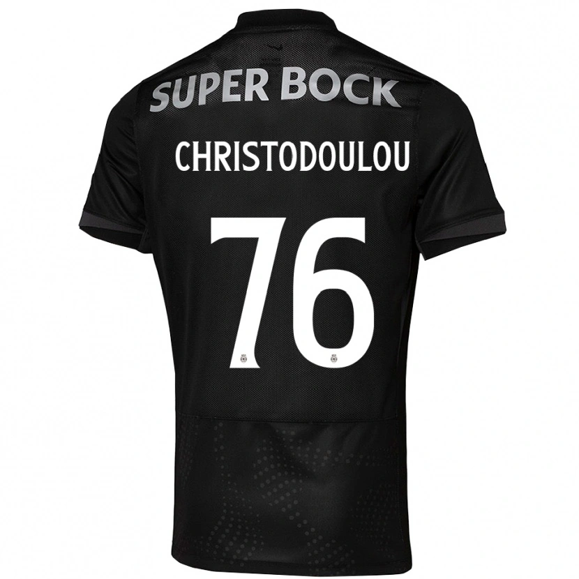 Danxen Kobiety Argyris Christodoulou #76 Czarno-Biały Wyjazdowa Koszulka 2025/26 Koszulki Klubowe