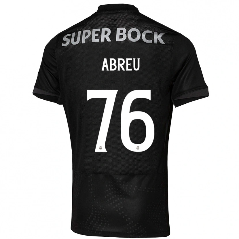 Danxen Kobiety Diogo Abreu #76 Czarno-Biały Wyjazdowa Koszulka 2025/26 Koszulki Klubowe