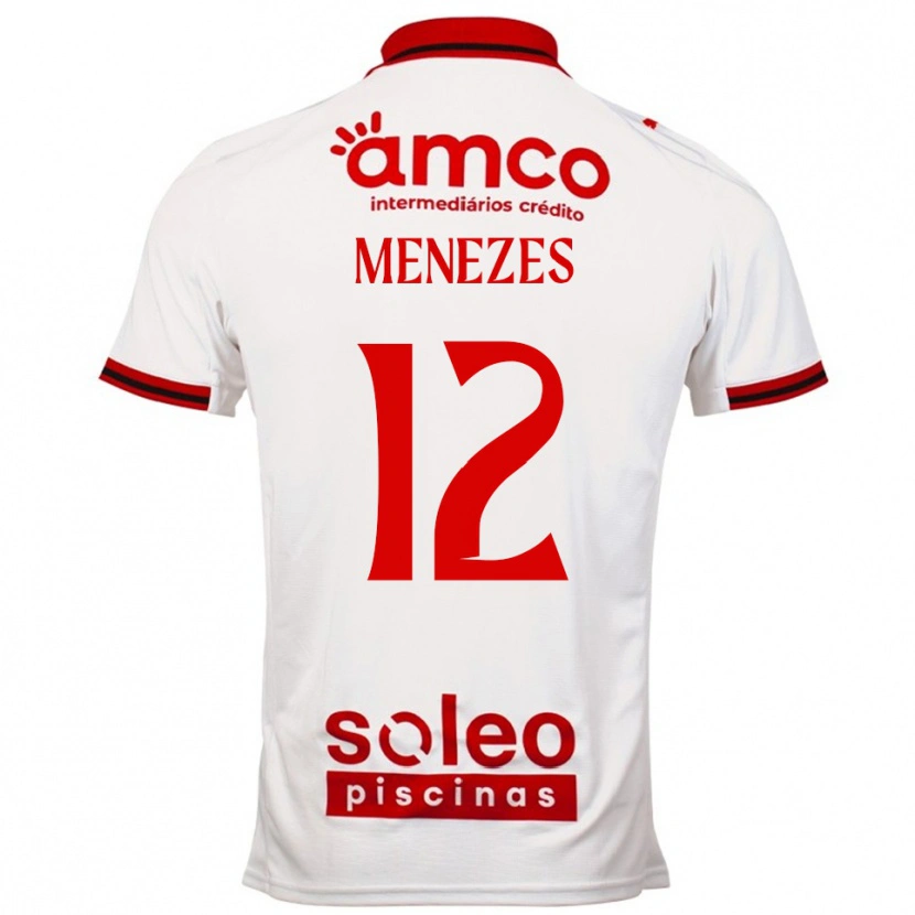 Danxen Kobiety Gabriel Menezes #12 Biało-Czerwony Wyjazdowa Koszulka 2025/26 Koszulki Klubowe