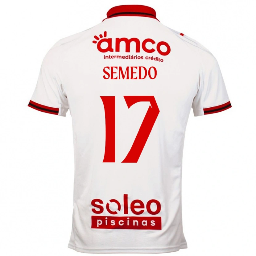Danxen Kobiety Afonso Semedo #17 Biało-Czerwony Wyjazdowa Koszulka 2025/26 Koszulki Klubowe
