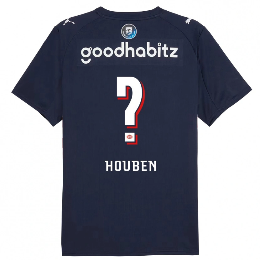 Danxen Kobiety Iggy Houben #0 Granatowo-Biały Wyjazdowa Koszulka 2025/26 Koszulki Klubowe