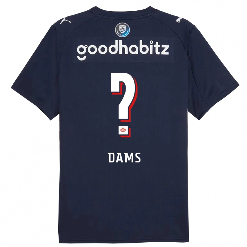 Danxen Kobiety Matteo Dams #0 Granatowo-Biały Wyjazdowa Koszulka 2025/26 Koszulki Klubowe