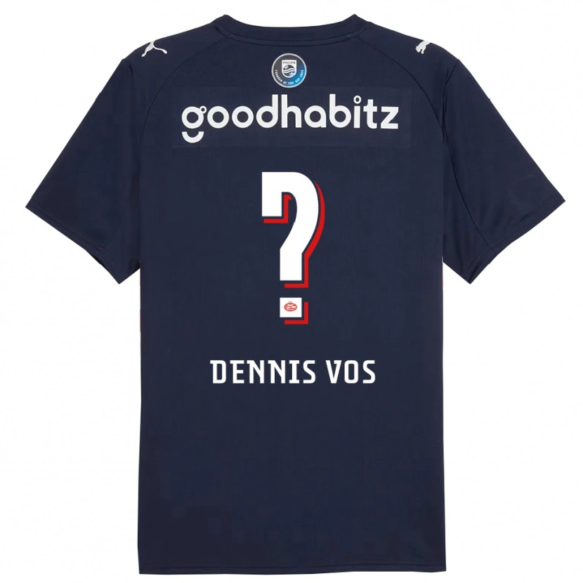 Danxen Kobiety Dennis Vos #0 Granatowo-Biały Wyjazdowa Koszulka 2025/26 Koszulki Klubowe