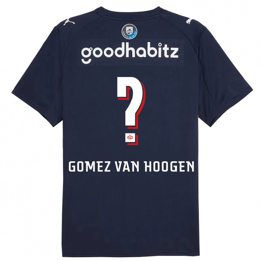Danxen Kobiety Samuel Gomez Van Hoogen #0 Granatowo-Biały Wyjazdowa Koszulka 2025/26 Koszulki Klubowe