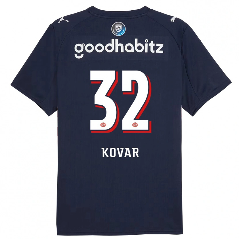 Danxen Kobiety Matej Kovar #32 Granatowo-Biały Wyjazdowa Koszulka 2025/26 Koszulki Klubowe
