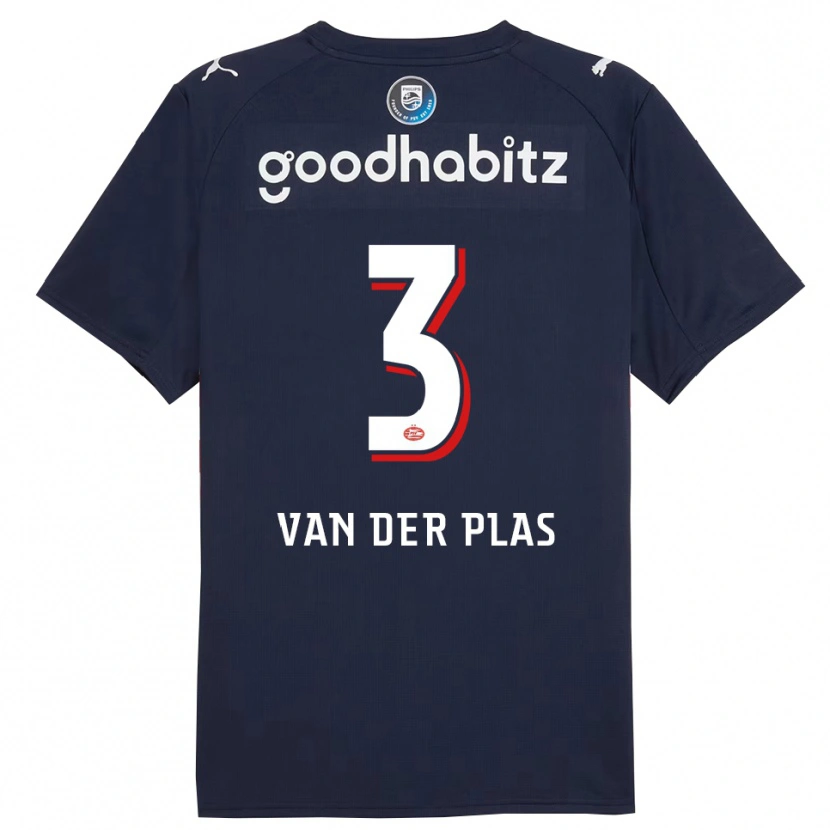 Danxen Kobiety Sven Van Der Plas #3 Granatowo-Biały Wyjazdowa Koszulka 2025/26 Koszulki Klubowe