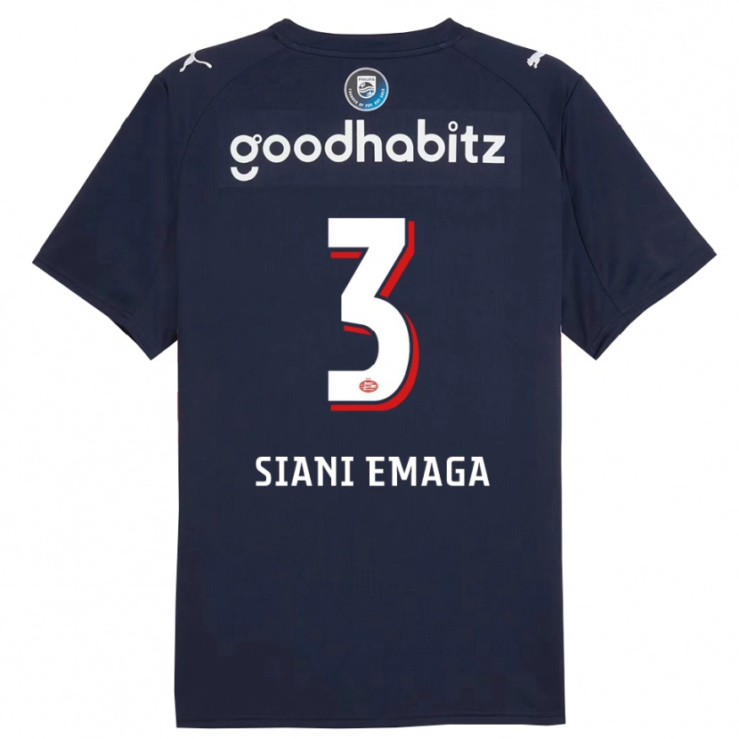 Danxen Kobiety Ezechiel Siani Emaga #3 Granatowo-Biały Wyjazdowa Koszulka 2025/26 Koszulki Klubowe