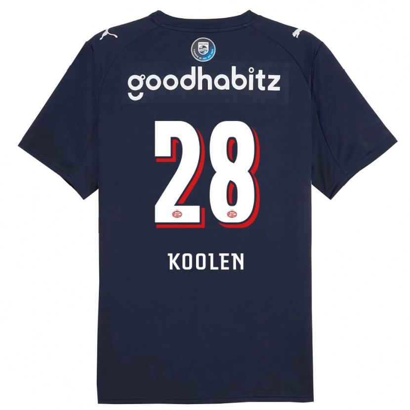 Danxen Kobiety Lars Koolen #28 Granatowo-Biały Wyjazdowa Koszulka 2025/26 Koszulki Klubowe