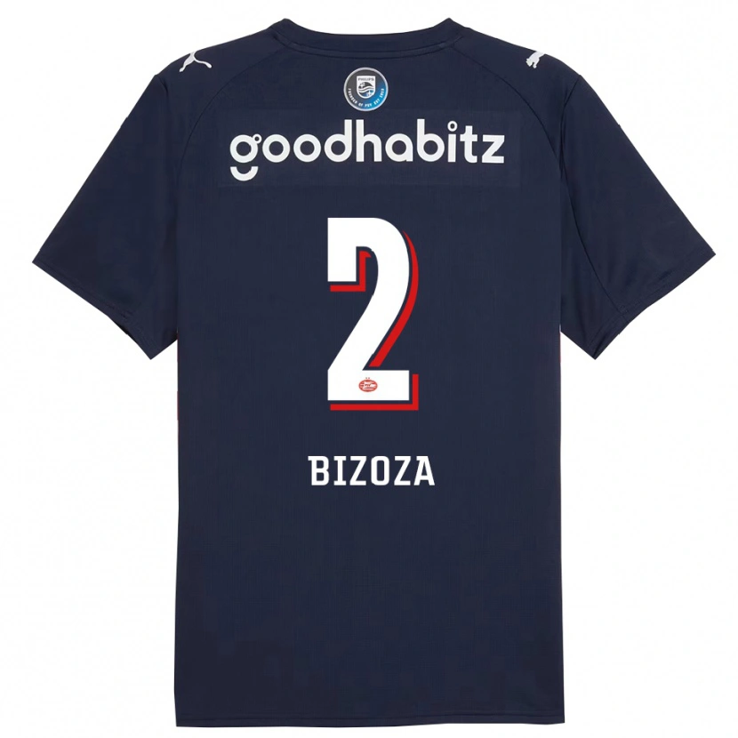 Danxen Kobiety Kevin Bizoza #2 Granatowo-Biały Wyjazdowa Koszulka 2025/26 Koszulki Klubowe