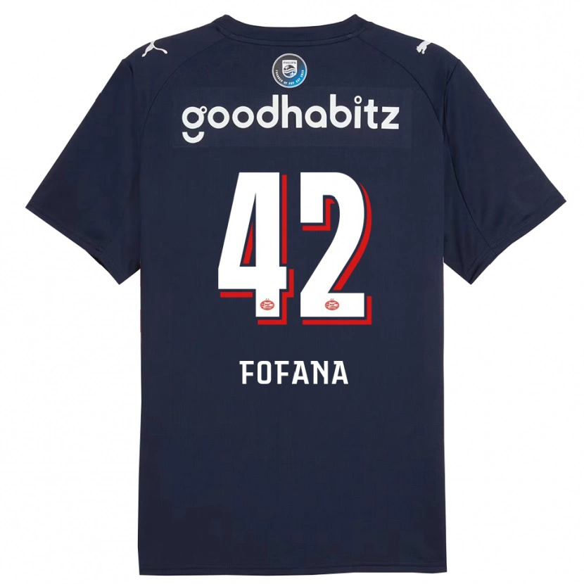 Danxen Kobiety Fode Fofana #42 Granatowo-Biały Wyjazdowa Koszulka 2025/26 Koszulki Klubowe