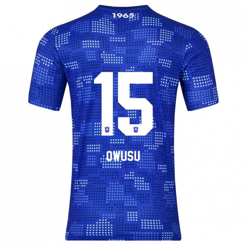 Danxen Kobiety Emmanuel Owusu #15 Niebiesko-Błękitny Wyjazdowa Koszulka 2025/26 Koszulki Klubowe