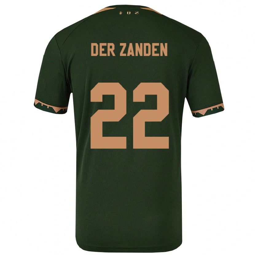 Danxen Kobiety Iise Van Der Zanden #22 Zielono-Złoty Wyjazdowa Koszulka 2025/26 Koszulki Klubowe