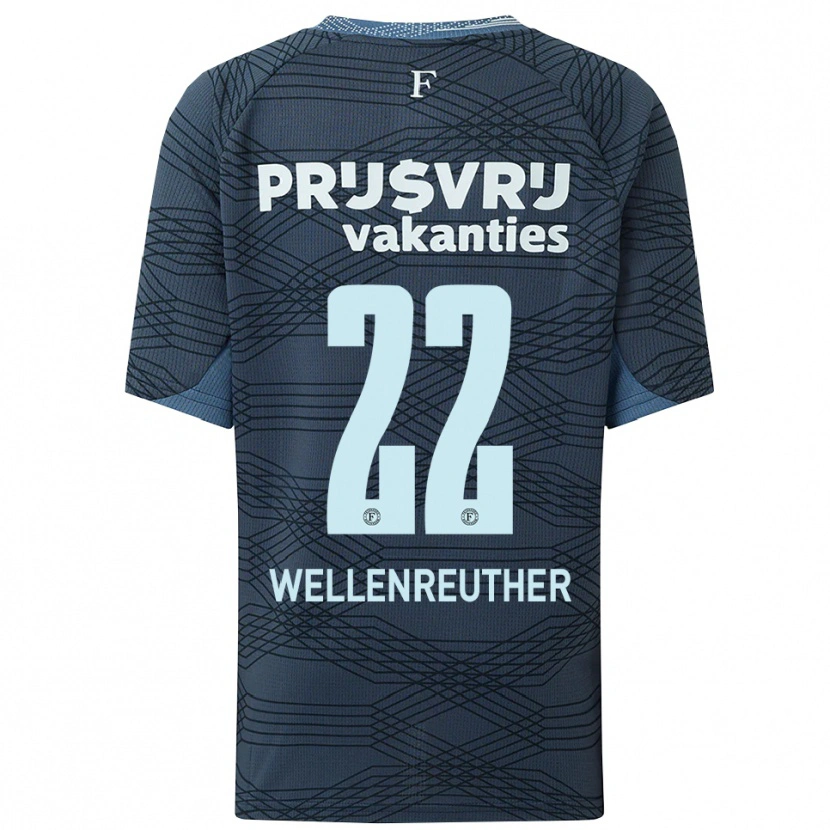 Danxen Kobiety Timon Wellenreuther #22 Czarno-Szary Wyjazdowa Koszulka 2025/26 Koszulki Klubowe