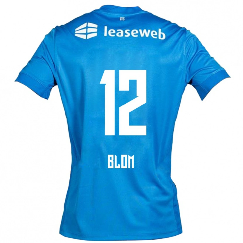 Danxen Kobiety Robin Blom #12 Niebiesko-Biały Wyjazdowa Koszulka 2025/26 Koszulki Klubowe