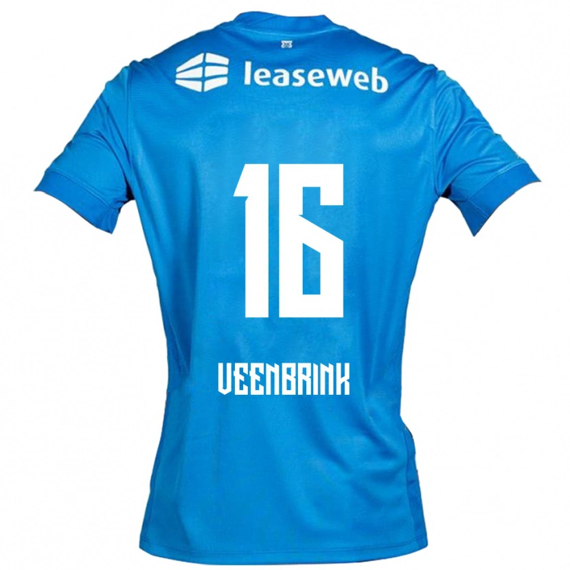 Danxen Kobiety Jayden Veenbrink #16 Niebiesko-Biały Wyjazdowa Koszulka 2025/26 Koszulki Klubowe