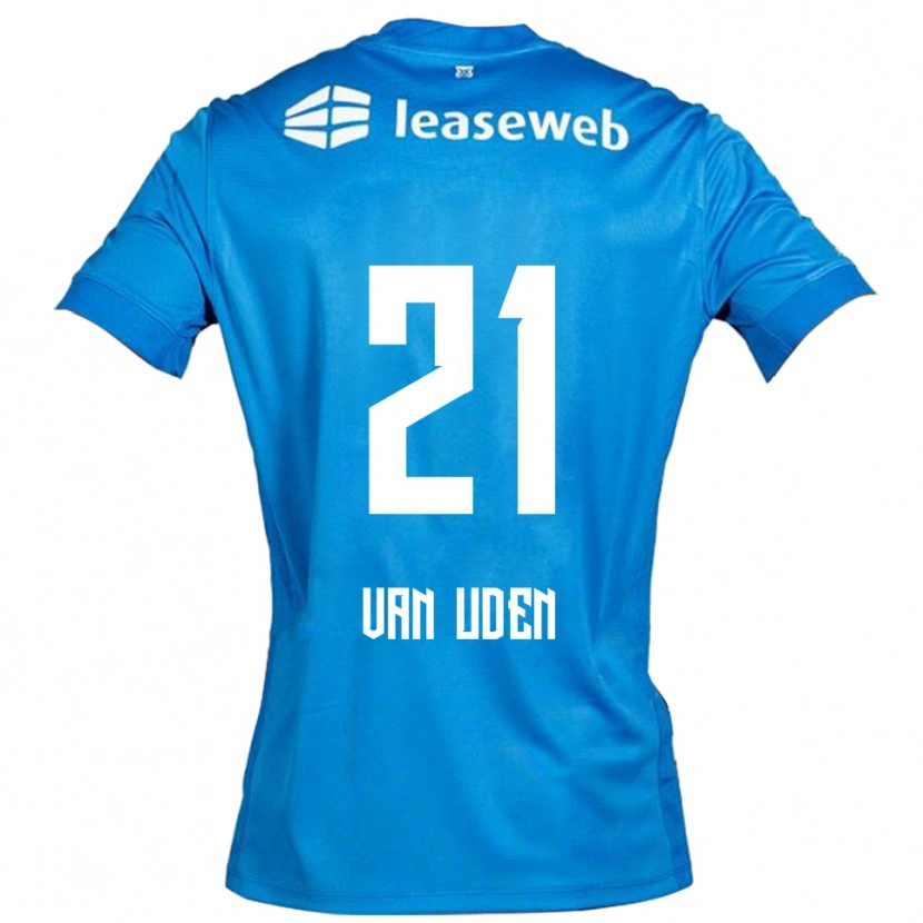 Danxen Kobiety Jasmijn Van Uden #21 Niebiesko-Biały Wyjazdowa Koszulka 2025/26 Koszulki Klubowe