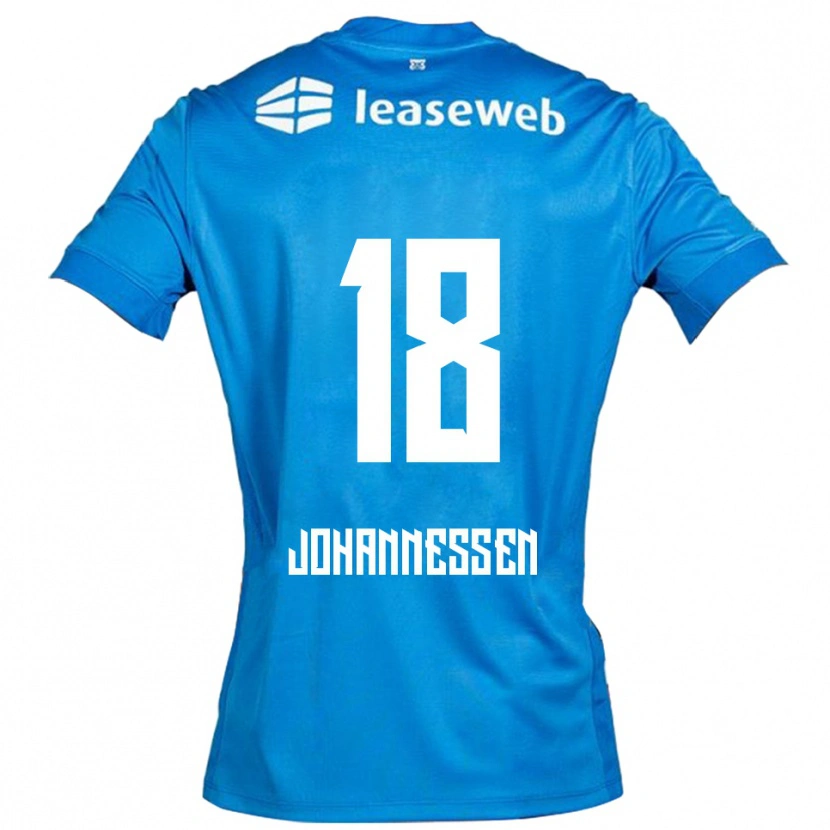 Danxen Kobiety Tómas Johannessen #18 Niebiesko-Biały Wyjazdowa Koszulka 2025/26 Koszulki Klubowe