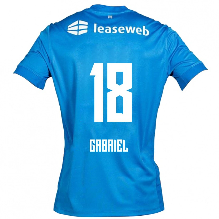 Danxen Kobiety Gabriel Jongens #18 Niebiesko-Biały Wyjazdowa Koszulka 2025/26 Koszulki Klubowe