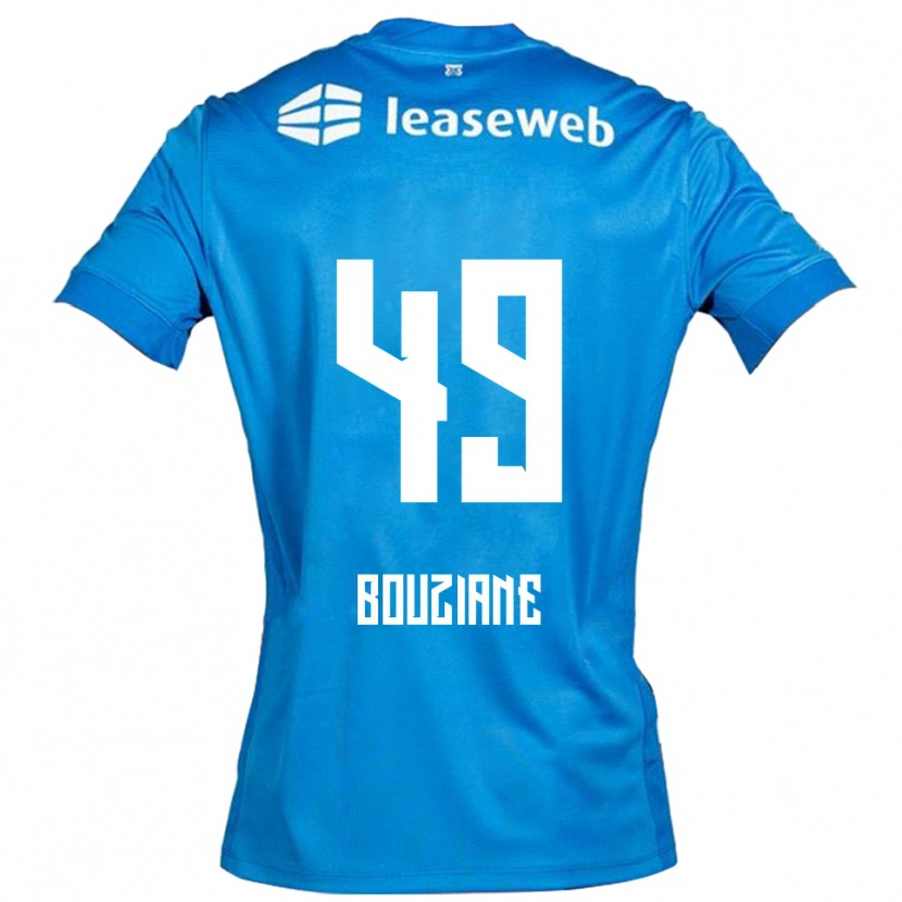 Danxen Kobiety Wassim Bouziane #49 Niebiesko-Biały Wyjazdowa Koszulka 2025/26 Koszulki Klubowe