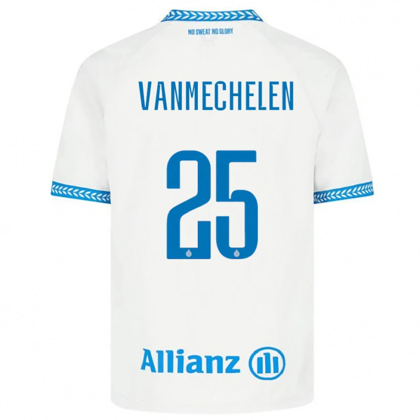Danxen Kobiety Davinia Vanmechelen #25 Niebiesko-Biały Wyjazdowa Koszulka 2025/26 Koszulki Klubowe