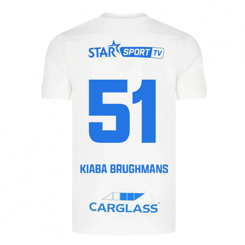 Danxen Kobiety Lucca Brughmans #51 Biało-Niebieski Wyjazdowa Koszulka 2025/26 Koszulki Klubowe