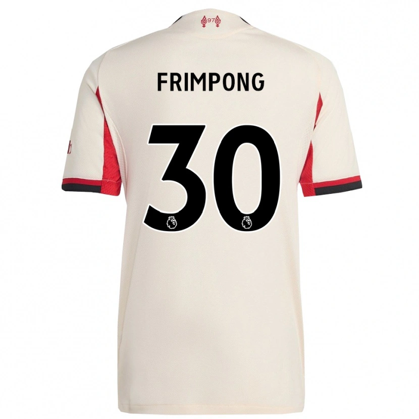 Danxen Kobiety Jeremie Frimpong #30 Biało-Czarny Wyjazdowa Koszulka 2025/26 Koszulki Klubowe