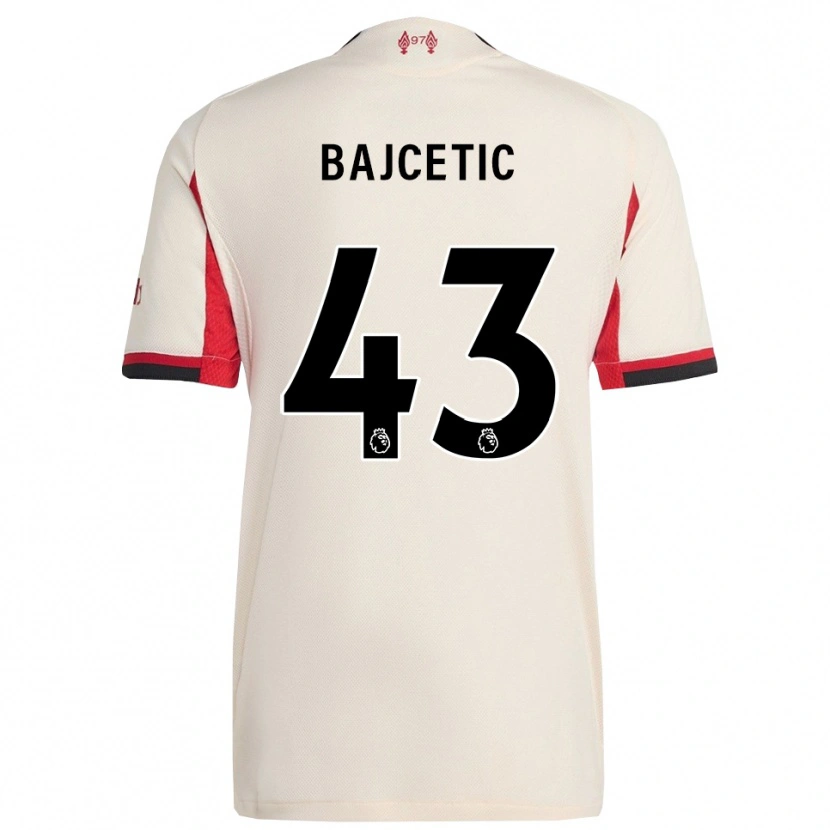 Danxen Kobiety Stefan Bajcetic #43 Biało-Czarny Wyjazdowa Koszulka 2025/26 Koszulki Klubowe