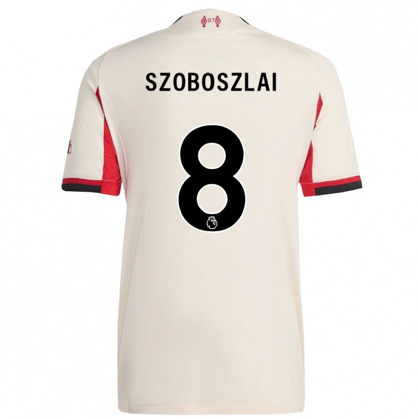 Danxen Kobiety Dominik Szoboszlai #8 Biało-Czarny Wyjazdowa Koszulka 2025/26 Koszulki Klubowe