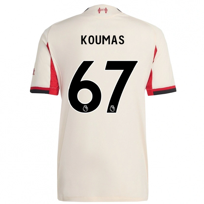 Danxen Kobiety Lewis Koumas #67 Biało-Czarny Wyjazdowa Koszulka 2025/26 Koszulki Klubowe