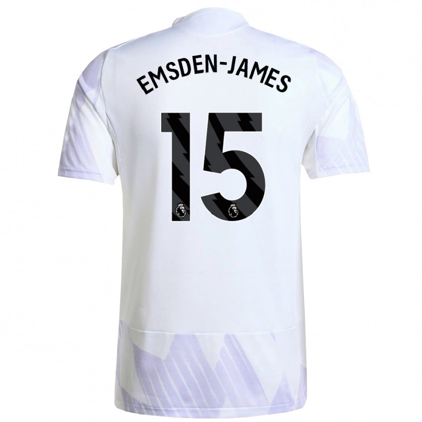 Danxen Kobiety Harley Emsden-James #15 Biało-Fioletowo-Fioletowy Wyjazdowa Koszulka 2025/26 Koszulki Klubowe