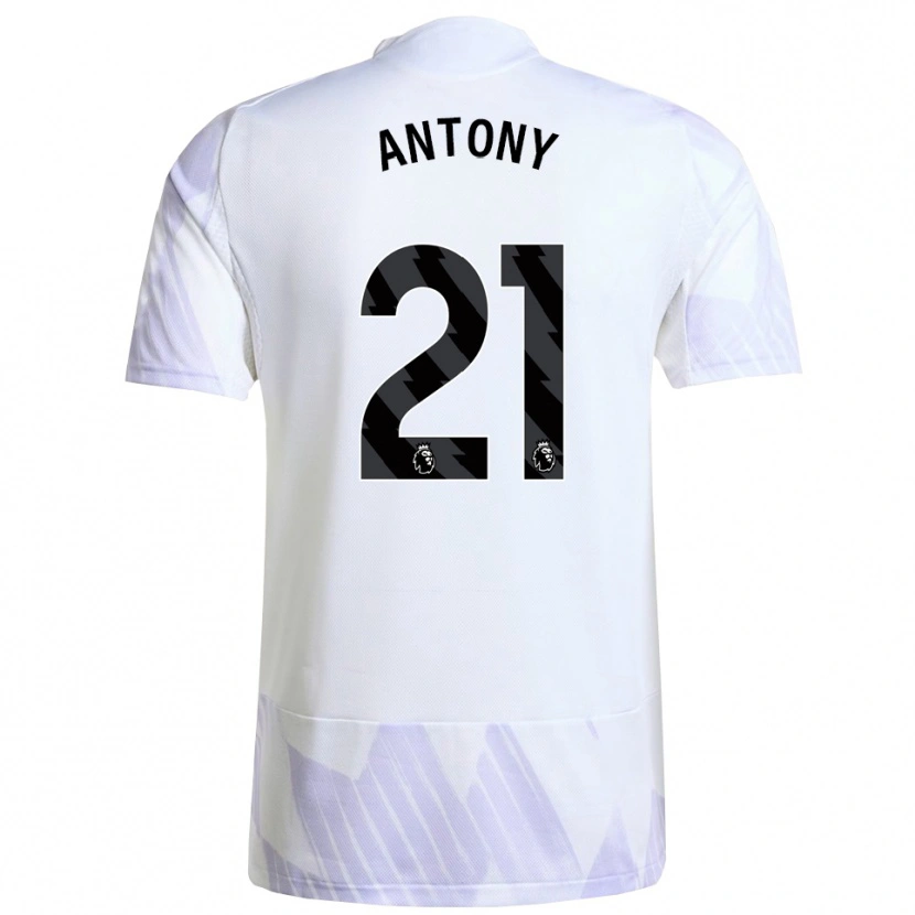 Danxen Kobiety Antony #21 Biało-Fioletowo-Fioletowy Wyjazdowa Koszulka 2025/26 Koszulki Klubowe