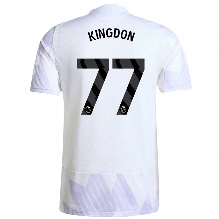 Danxen Kobiety Jack Kingdon #77 Biało-Fioletowo-Fioletowy Wyjazdowa Koszulka 2025/26 Koszulki Klubowe