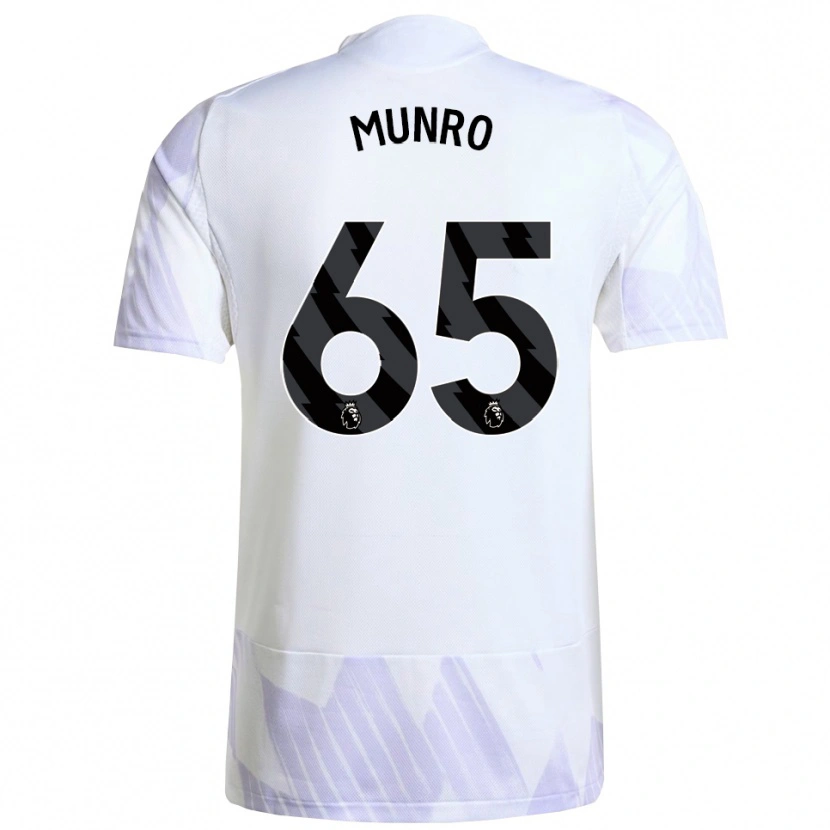Danxen Kobiety Reece Munro #65 Biało-Fioletowo-Fioletowy Wyjazdowa Koszulka 2025/26 Koszulki Klubowe