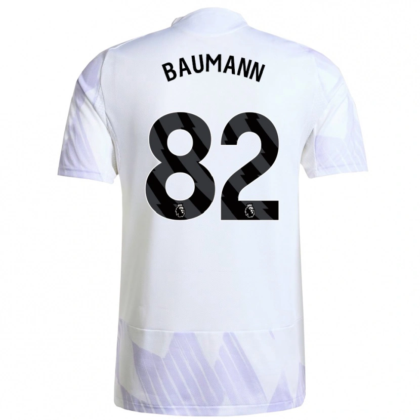 Danxen Kobiety Zach Baumann #82 Biało-Fioletowo-Fioletowy Wyjazdowa Koszulka 2025/26 Koszulki Klubowe